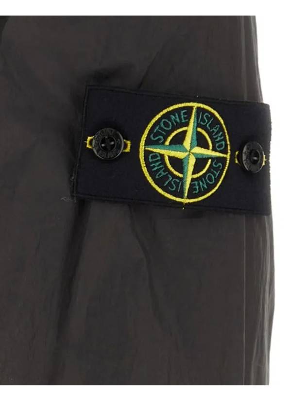 Compass Badge Pleated Windbreaker Grey - STONE ISLAND - BALAAN 6