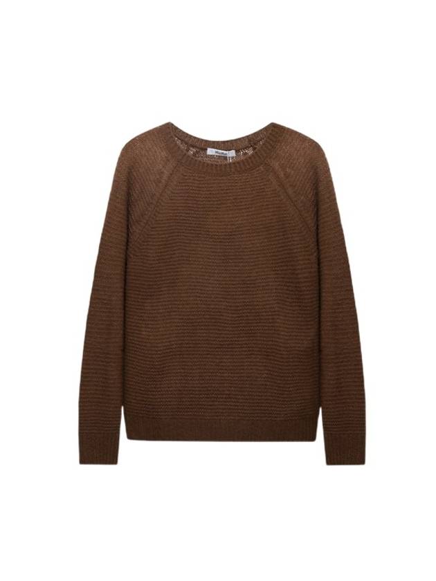 Satrapo Cashmere Knit Top Brown - MAX MARA - BALAAN.