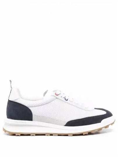 Fine Kid Suede Tech Runner Sneaker Navy - THOM BROWNE - BALAAN 2