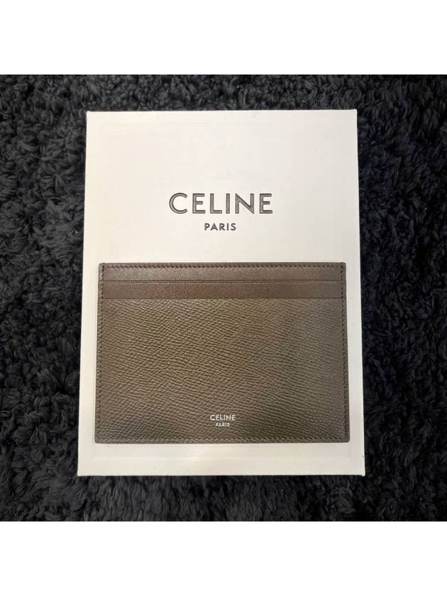 Logo Card Holder Khaki 10B763BFP 38SI - CELINE - BALAAN 1