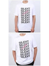 Silent Print Short Sleeve T-Shirt White - LANVIN - BALAAN 3