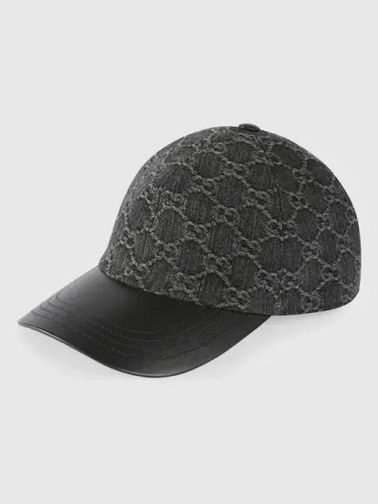 GG Denim Baseball Ball Cap Black - GUCCI - BALAAN 2