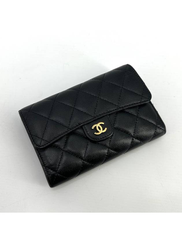 Classic caviar gold flap medium wallet - CHANEL - BALAAN 6