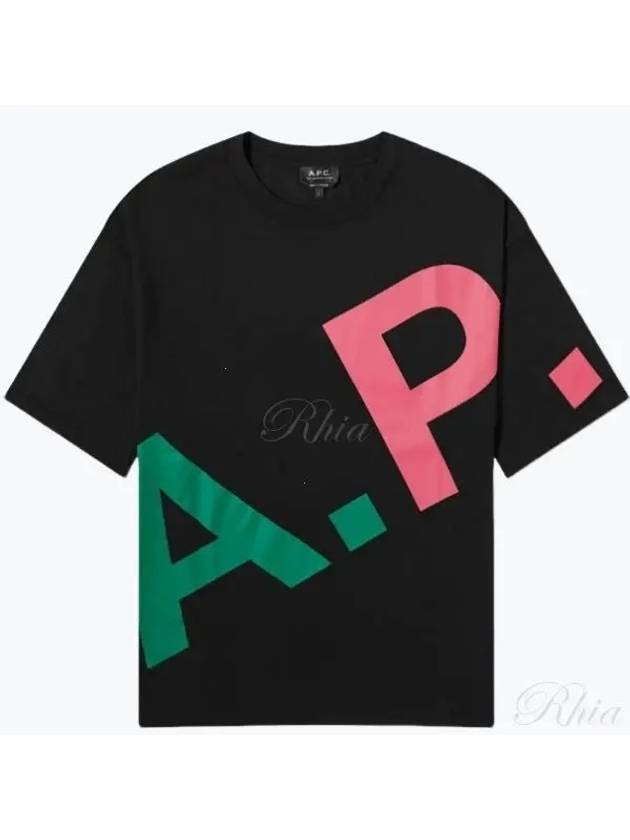 Cory All Over Logo Short Sleeve T-Shirt Black - A.P.C. - BALAAN 2