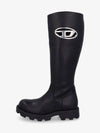 D Hammer Knee Leather High Long Boots Black - DIESEL - BALAAN 2