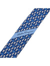 Rabbit Print Silk Tie Blue - SALVATORE FERRAGAMO - BALAAN 9