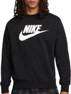 Club Graphic Crew Neck Sweatshirt Black - NIKE - BALAAN 3