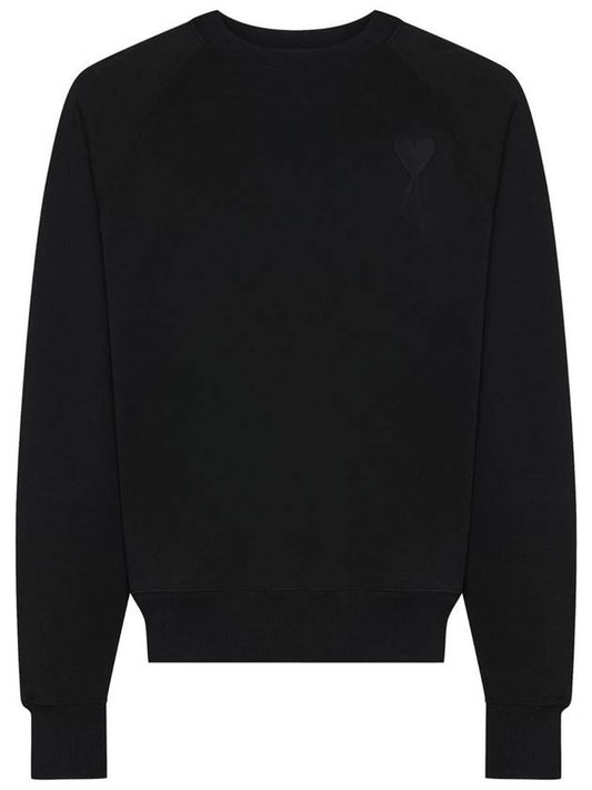 Big Heart Logo Sweatshirt Black - AMI - BALAAN 2