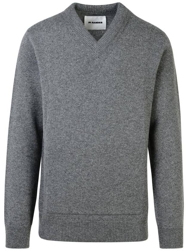 V-neck wool blend sweater J22GP0208J14711 - JIL SANDER - BALAAN 2