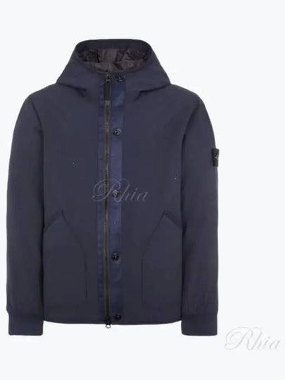 Soft Shell-R E.Dye Pure Insulation Technology Recycled Polyester Primaloft Hooded Jacket Navy - STONE ISLAND - BALAAN 2