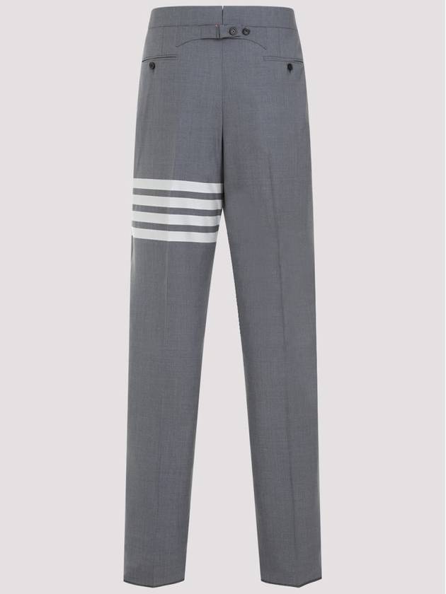 Diagonal Plain Weave Classic Wool Slacks Medium Grey - THOM BROWNE - BALAAN 3