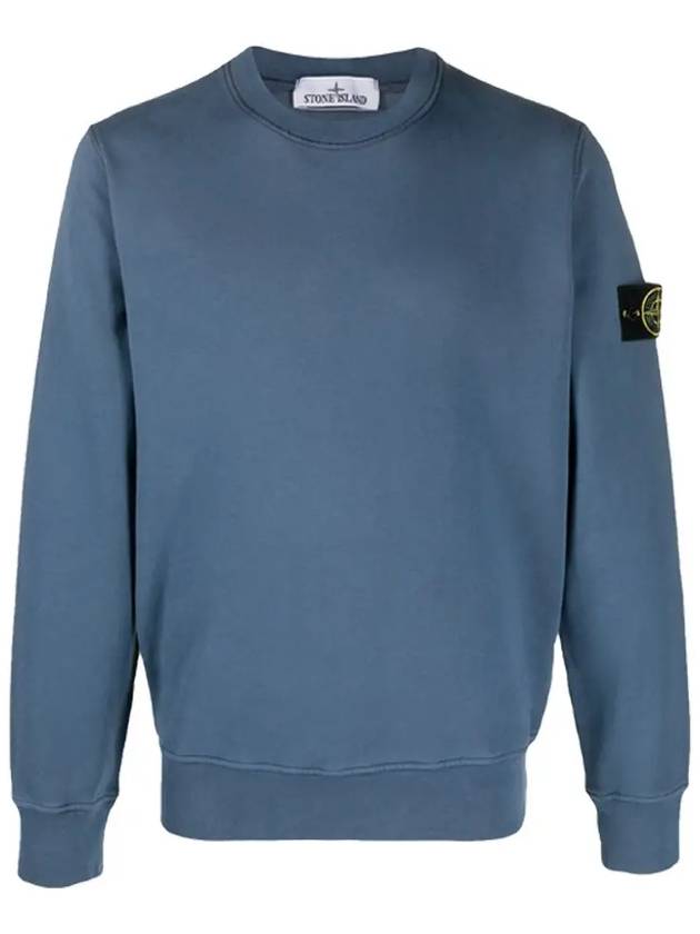 Wappen Patch Garment Dyed Sweatshirt Avio Blue - STONE ISLAND - BALAAN 3