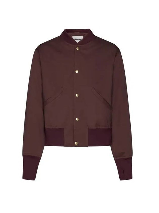 Men's Regular Fit Bomber Jacket Brick - JIL SANDER - BALAAN.