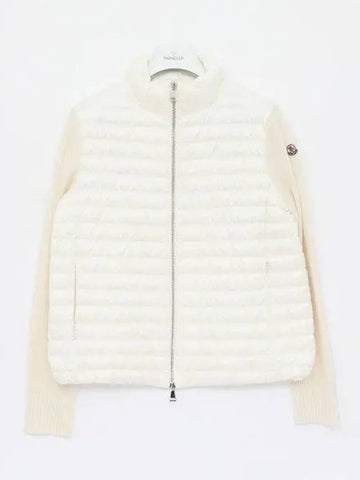 Patch logo high neck padded wool mix women s jacket 9B00024 M1131 030 1044009 - MONCLER - BALAAN 1