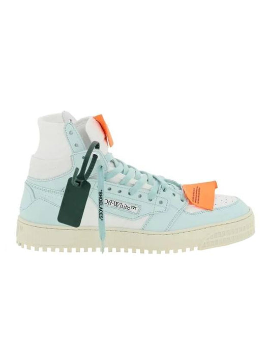 3.0 Off Court Leather High Top Sneakers White Green - OFF WHITE - BALAAN 1