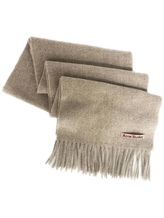 Wool Fringe Muffler Oatmeal Melange - ACNE STUDIOS - BALAAN 3