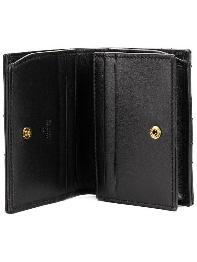 GG Marmont Matelasse Flap Card Wallet Black - GUCCI - BALAAN 4