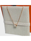 Mini Pop H Pendant Rose Gold & Blanc - HERMES - BALAAN 3