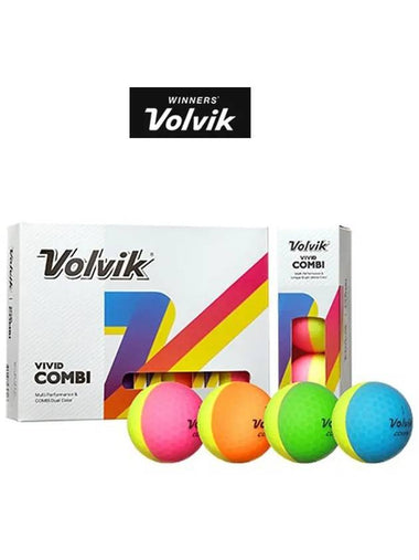 Volik Vivid Combi Half Half Ball Golf Ball - VOLVIK - BALAAN 1