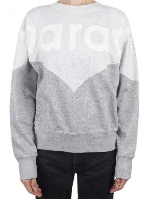 Houston Two-Tone Logo Cotton Sweatshirt Ecru Grey - ISABEL MARANT - BALAAN 2