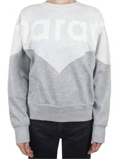 Houston Two-Tone Logo Cotton Sweatshirt Ecru Grey - ISABEL MARANT - BALAAN 2