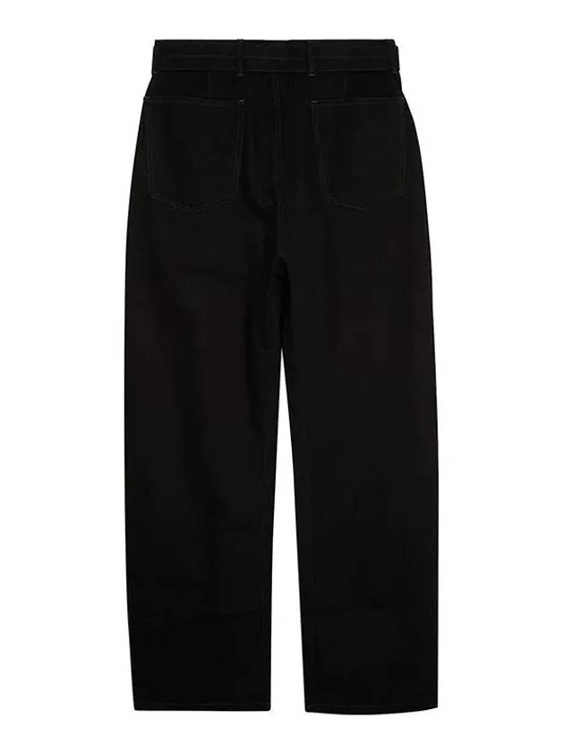 Twisted Belted Pants Heavy Denim Black - LEMAIRE - BALAAN 3