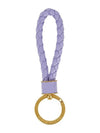 Intrecciato Lambskin Key Holder Purple - BOTTEGA VENETA - BALAAN 4