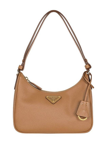 Re-Edition Saffiano Leather Mini Bag Brown - PRADA - BALAAN 1