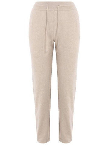 Merano Cashmere Track Pants Ivory - LORO PIANA - BALAAN.