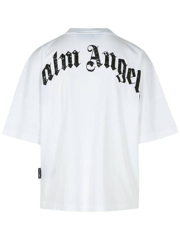 Palm Angels White Cotton T-Shirt - PALM ANGELS - BALAAN 3