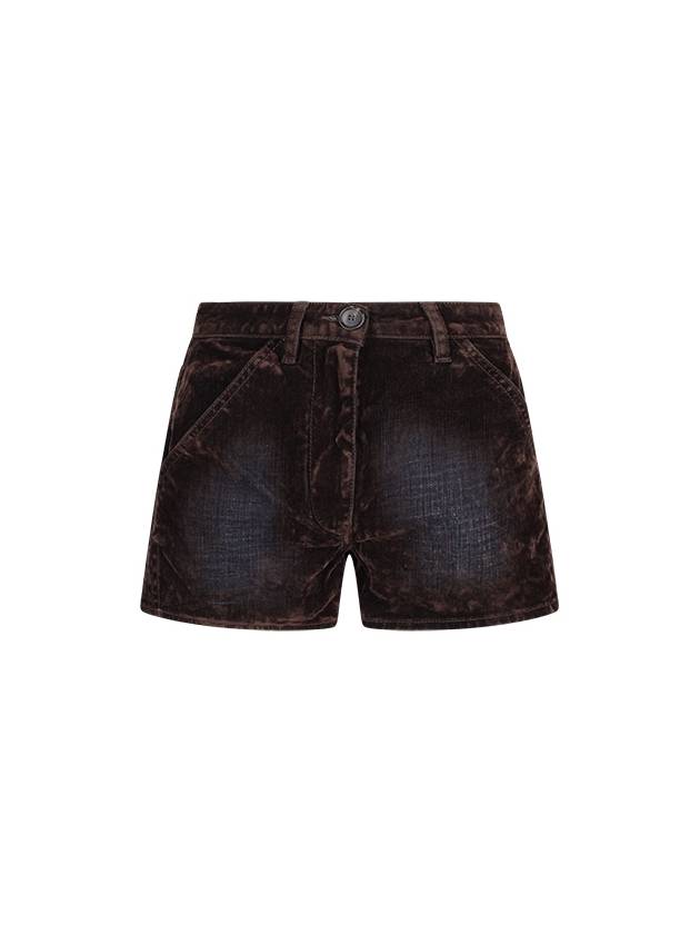 FITTED SHORTS IN FLOCK DENIM - PINKO - BALAAN 1