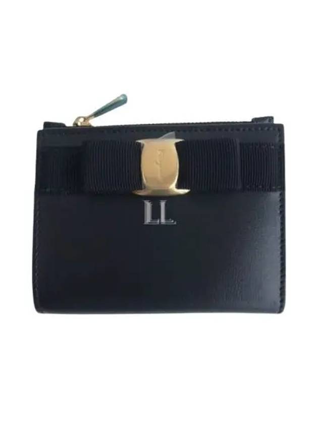 Vara Bow Half Wallet Black - SALVATORE FERRAGAMO - BALAAN 2