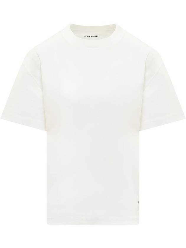 Logo Label Cotton 3 Pack Short Sleeve T-Shirt White - JIL SANDER - BALAAN 3