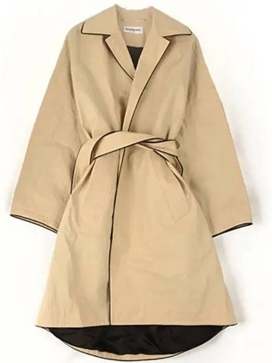 Line Detail Belt Single Coat Beige - BALENCIAGA - BALAAN 2