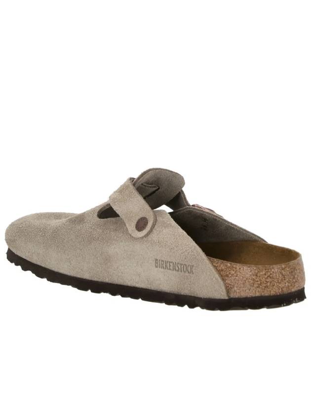 Boston Soft Footbed Suede Medium Narrow Slippers Taupe - BIRKENSTOCK - BALAAN 5