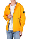 Men's Wappen Patch Softshell Zip Up Hoodie Yellow - STONE ISLAND - BALAAN 4