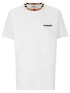 Men's Striped Neck Short Sleeve T-Shirt White - BURBERRY - BALAAN 2