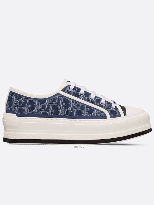 Walk'n'Dior Platform Cotton Low Top Sneaker Blue - DIOR - BALAAN 3