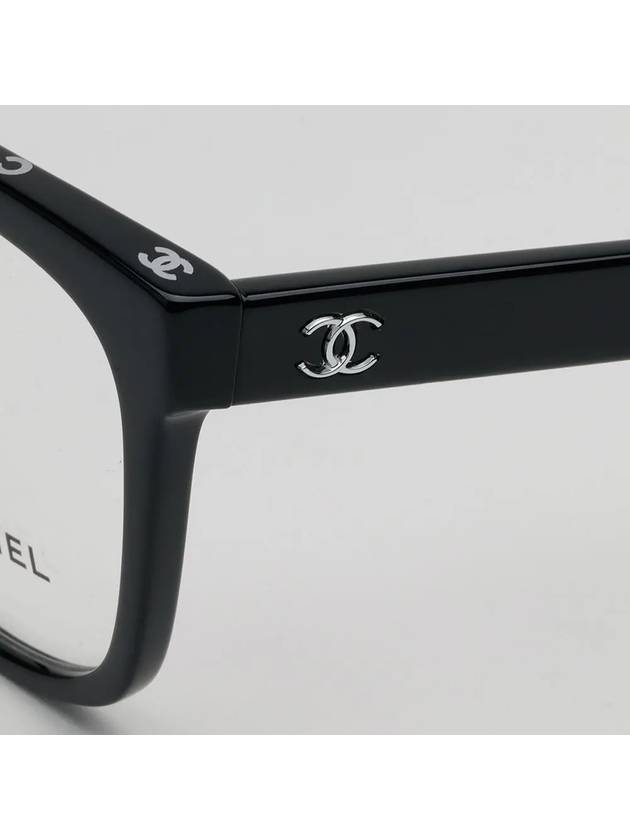 Eyewear Logo Temple Square Eyeglasses Black - CHANEL - BALAAN 6