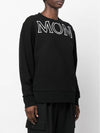 Women's Logo Patch Cotton Fleece Sweatshirt Black - MONCLER - BALAAN 4