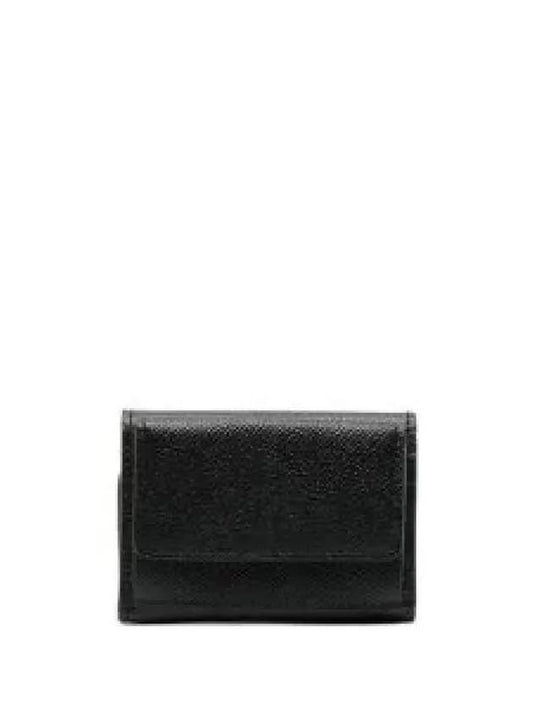 Four Stitch Logo Leather Half Wallet Black - MAISON MARGIELA - BALAAN 2