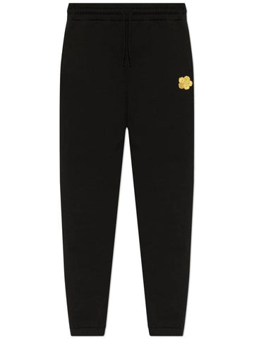 Kenzo Sweatpants With Embroidered Logo, Women's, Black - KENZO - BALAAN 1