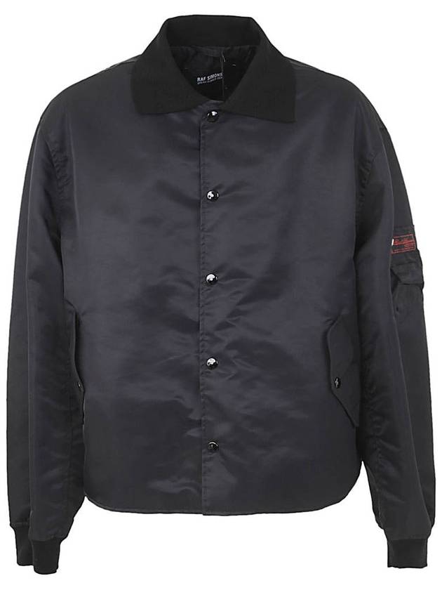 Raf Simons Long Sleeved Polo Bomber Jacket With Print On Back Clothing - RAF SIMONS - BALAAN 1