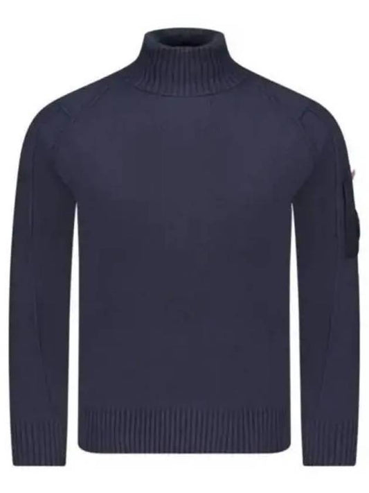 Lens Detail Lambswool Turtleneck Navy - CP COMPANY - BALAAN 2