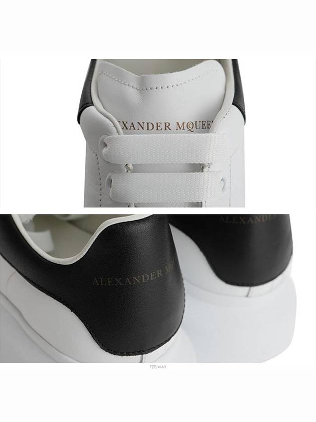 Oversized Leather Tab Low Top Sneakers White - ALEXANDER MCQUEEN - BALAAN 7