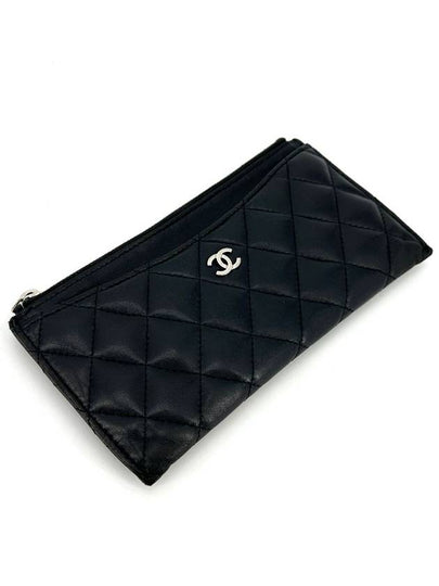 Lambskin bill pouch zipper long wallet card slot - CHANEL - BALAAN 2