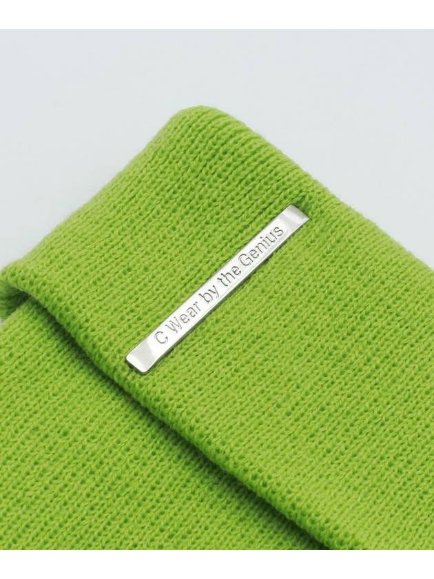 Metal Label Beanie Light Green - C WEAR BY THE GENIUS - BALAAN 5