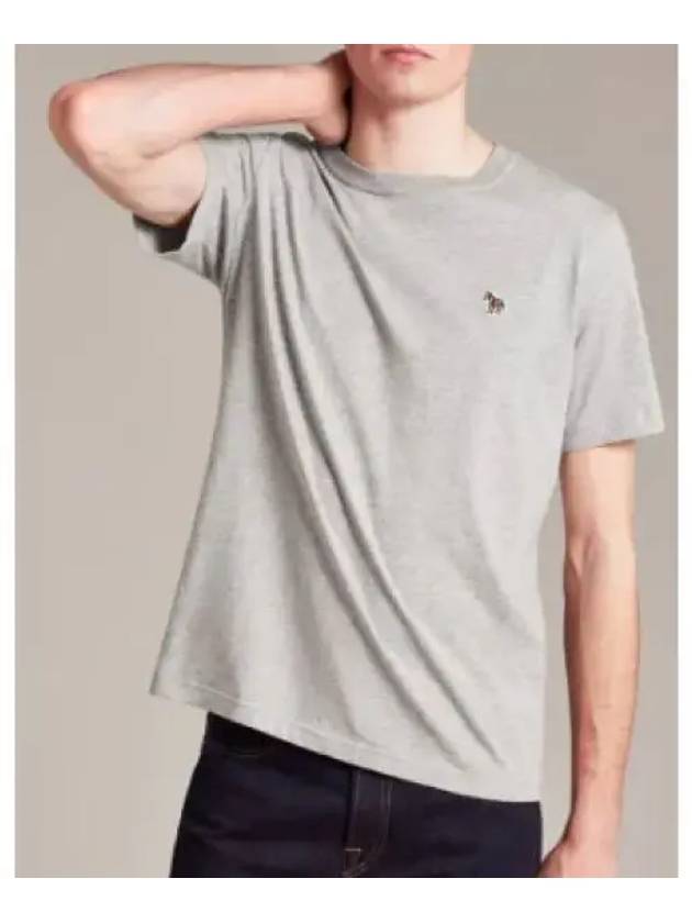 Zebra Logo Crew Neck Cotton Short Sleeve T-Shirt Grey - PAUL SMITH - BALAAN 2