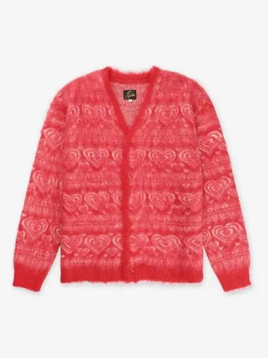 Heart mohair cardigan red PU313RED - NEEDLES - BALAAN 1