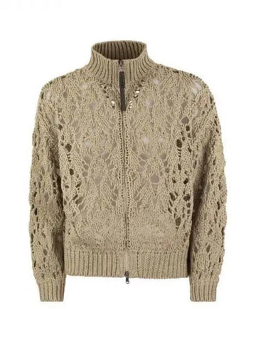 Openwork cotton knit cardigan 271141 - BRUNELLO CUCINELLI - BALAAN 1